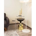 OLYMPOS DEKORATIF PARLAK SIYAH KISA MODEL GOLD SEHPA 50 CM