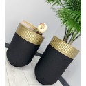 ELEGANT DEKORATIF ESKITME DARBUKA SIYAH SAKSI 70CM + SEHPA 60CM İKILI SET