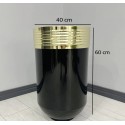 ELEGANT DEKORATIF GOLD DARBUKA PARLAK SIYAH SAKSI 60CM
