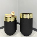 ELEGANT DEKORATIF GOLD DARBUKA SIYAH SAKSI 70CM + SEHPA 60CM İKILI SET